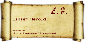 Linzer Herold névjegykártya